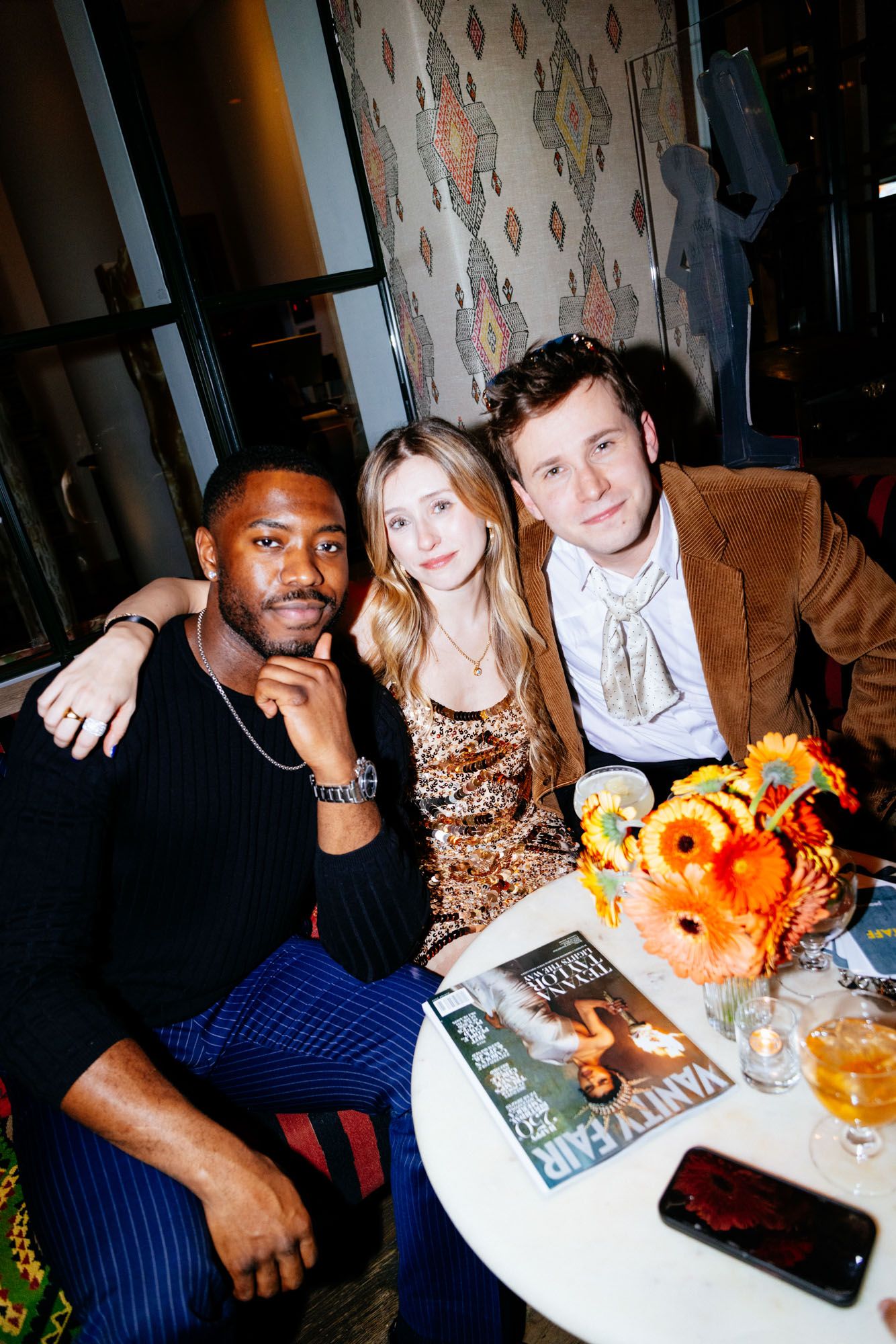 Image may contain Allison Mack People Person Furniture Table Adult Face Head Photography Portrait and Photobombing