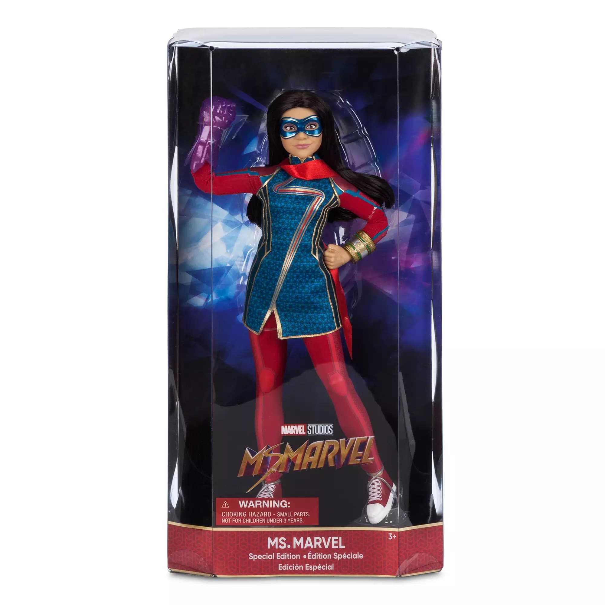Ms. Marvel Doll / shop it <a href=https://www.shopdisney.com/ms.-marvel-special-edition-doll-ms.-marvel-460025924321.html?isProductSearch=0&plpPosition=1&guestFacing=Toys>here</a>%22 class=