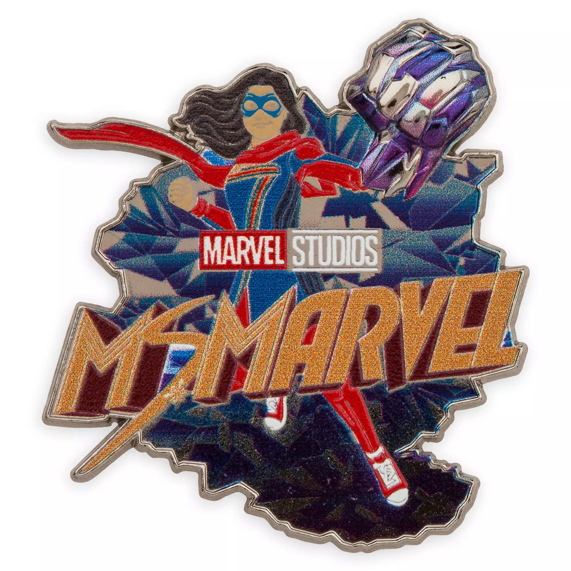 Ms. Marvel pin / shop it <a href=https://www.shopdisney.com/ms.-marvel-pin-limited-release-465056985853.html?isProductSearch=0&plpPosition=6&guestFacing=Movies%2520%2526%2520Shows-Marvel-Ms%2520Marvel>here</a>%22 class=