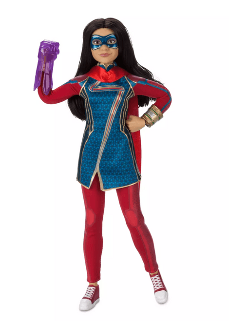 Ms. Marvel Doll / shop it <a href=https://www.shopdisney.com/ms.-marvel-special-edition-doll-ms.-marvel-460025924321.html?isProductSearch=0&plpPosition=1&guestFacing=Toys>here</a>%22 class=